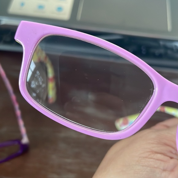 Fashion +2.00 purple & pink print & purple and yellow with flower print readers - Picture 11 of 16